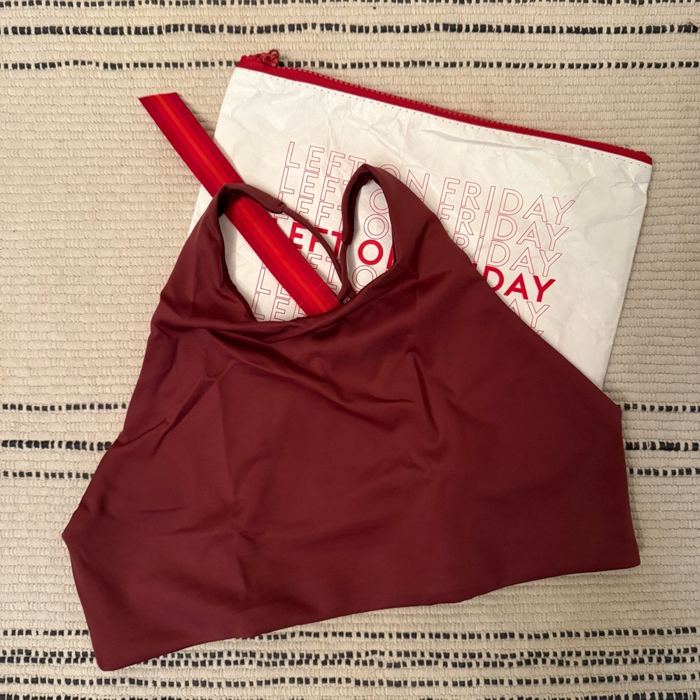 Left On Friday Burgundy Bikini Top.